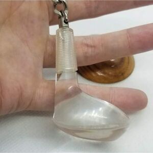 Vintage clear‎ gold club keychain